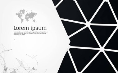 Arka plan ile renkli üçgenler ve kareler