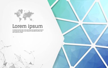 Arka plan ile renkli üçgenler ve kareler