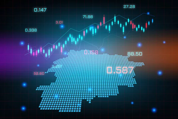 Contexte Marché Boursier Graphique Affaires Trading Forex Pour Concept Investissement — Image vectorielle