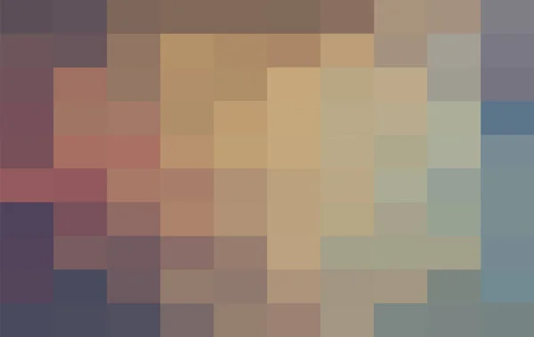 棕色格栅马赛克背景 创意设计模板 抽象的彩色梯度矩形检查 正方形的背景不同像素图案的阴影 — 图库矢量图片