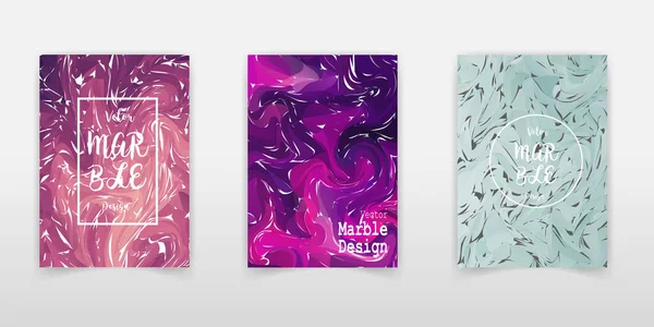 Design Couvertures Artistiques Texture Marbre Liquide Couleurs Fluides Créatives Milieux — Image vectorielle