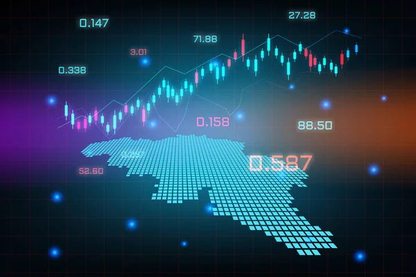 Fondo Bursátil Gráfico Negocios Comercio Divisas Para Concepto Inversión Financiera — Vector de stock