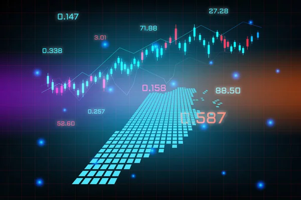 Tło Rynku Akcji Lub Wykresu Forex Handlu Biznesowego Dla Koncepcji — Wektor stockowy