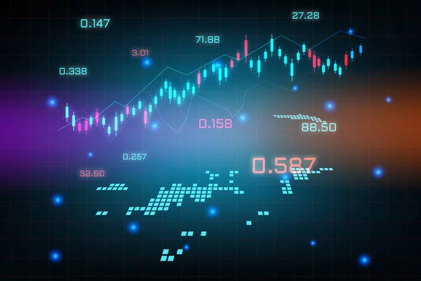 Tło Rynku Akcji Lub Wykresy Transakcji Forex Dla Koncepcji Inwestycji — Wektor stockowy