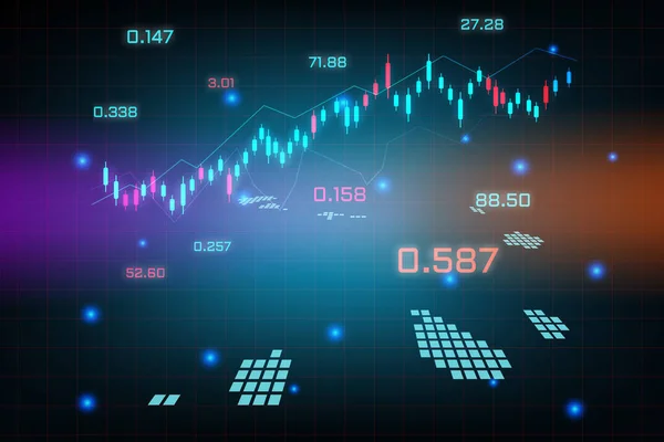 Tło Rynku Akcji Lub Wykres Działalności Handlowej Forex Dla Koncepcji — Wektor stockowy