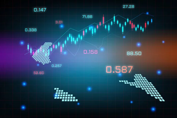 Kontekst Rynku Akcji Lub Wykresy Transakcji Forex Dla Koncepcji Inwestycji — Wektor stockowy