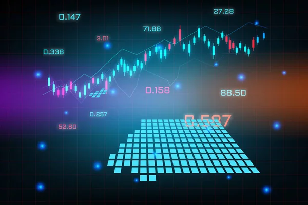 Tło Rynku Akcji Lub Wykres Działalności Handlowej Forex Dla Koncepcji — Wektor stockowy