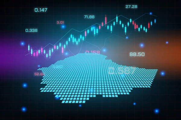 Finansal Yatırım Konsepti Etiyopya Haritası Için Hisse Senedi Piyasası Geçmişi — Stok Vektör