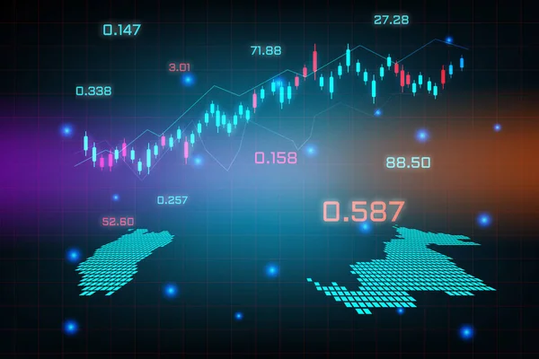 Fondo Del Mercado Valores Gráfico Negocios Comercio Divisas Para Concepto — Vector de stock