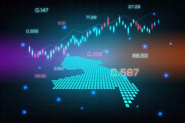 股票市场背景或外汇交易业务图 为马提尼克岛金融投资概念图 商业理念和技术创新设计 — 图库矢量图片