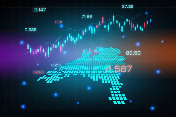 Fondo Bursátil Gráfico Negocios Comercio Divisas Para Concepto Inversión Financiera — Vector de stock