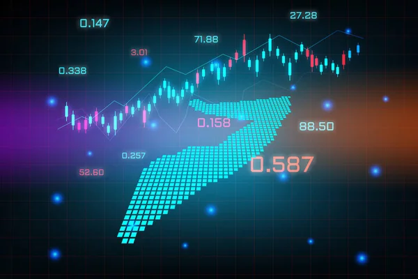 Tło Rynku Akcji Lub Wykres Działalności Handlowej Forex Dla Koncepcji — Wektor stockowy