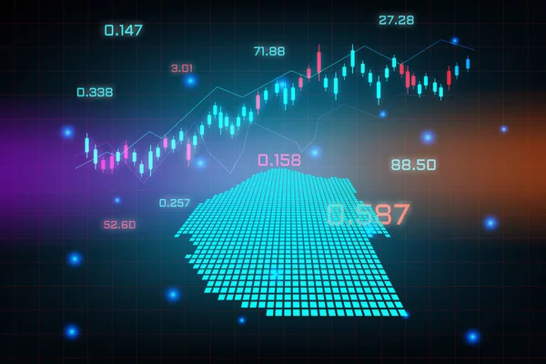 Quadro Riferimento Del Mercato Azionario Grafico Delle Attività Trading Forex — Vettoriale Stock