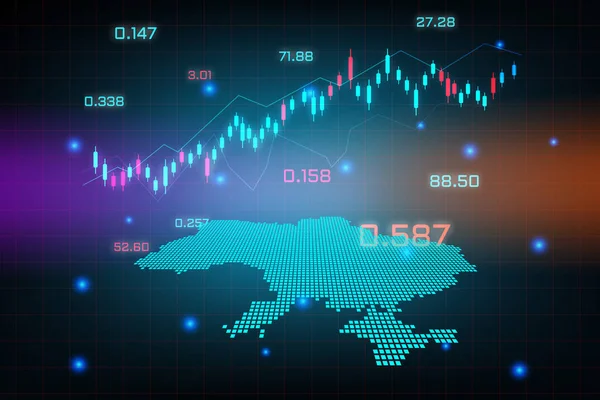 股票市场背景或外汇交易业务图 乌克兰金融投资概念图 商业理念和技术创新设计 — 图库矢量图片