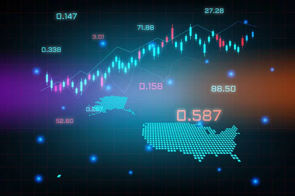 Achtergrond Beurs Forex Trading Business Grafiek Grafiek Voor Financiële Investeringen — Stockvector