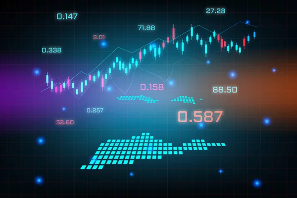 Quadro Riferimento Del Mercato Azionario Grafico Delle Attività Trading Forex — Vettoriale Stock