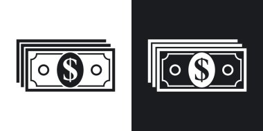 Doları para simgeleri.  