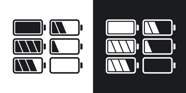 Energie batterij icons set — Stockvector