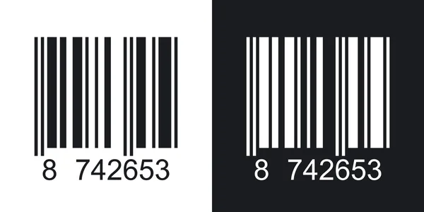 Ícone de código de barras plano . —  Vetores de Stock