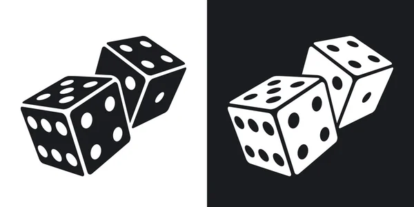 Dices cubes icons. — Stock Vector