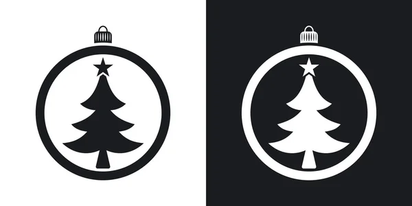 Kerst bal iconen. — Stockvector