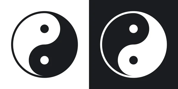 Simboluri Yin și Yang — Vector de stoc