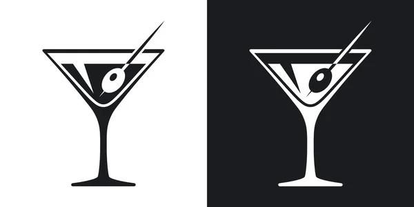 Iconos de cristal de martini . — Vector de stock