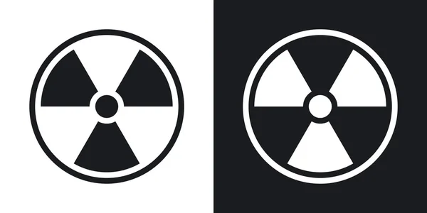 Nuclear warning icons. — Stock Vector