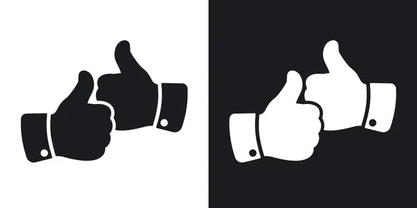Ruce s palce nahoru ikony. — Stockový vektor