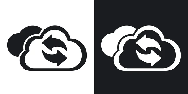 Symbole für Cloud Computing aktualisieren. — Stockvektor