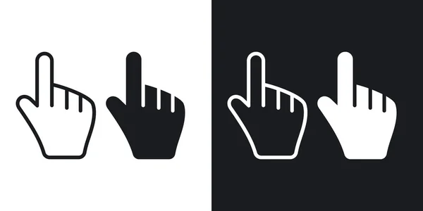 Mão cursores ícones. b) — Vetor de Stock