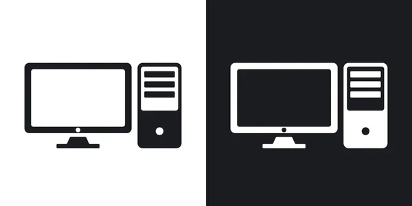 Iconos de computadora de escritorio . — Vector de stock