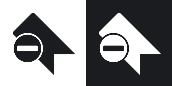Lesezeichen-Symbole mit Minuszeichen. — Stockvektor