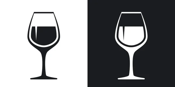 Vinglas med vin ikoner. — Stock vektor