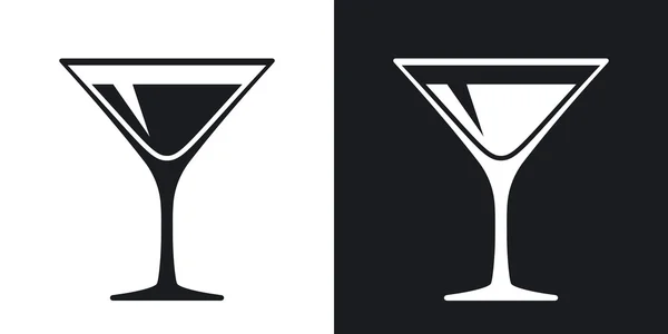 Martini glas pictogrammen — Stockvector