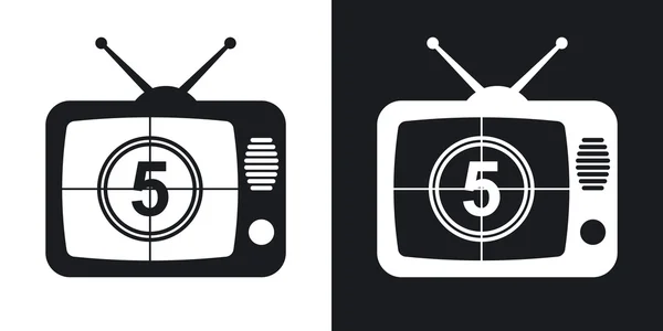 Retro TV icons. — Stock Vector