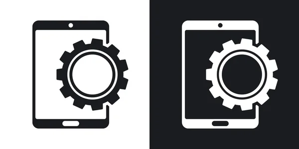 Iconos de configuración de tableta . — Archivo Imágenes Vectoriales