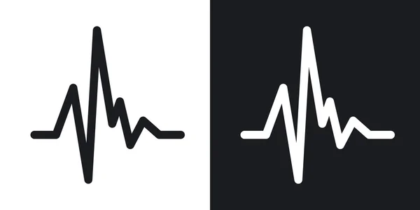 Pulse heart rate icons. — Stock Vector