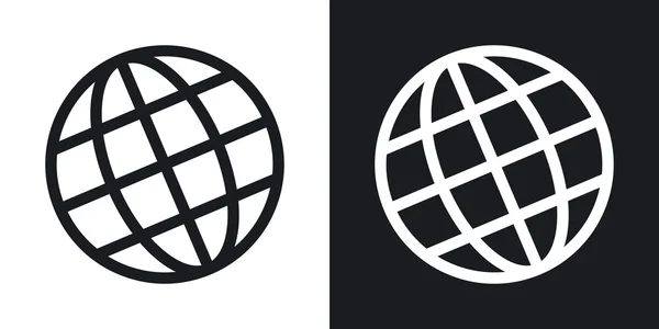 Planet globe icons. — Stock Vector