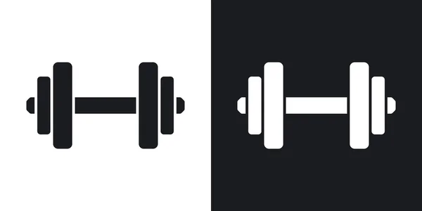 Fitness dumbbell icons. — Stock Vector