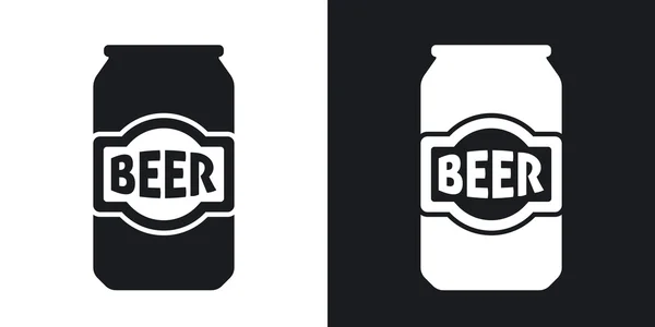 Iconos lata de cerveza . — Vector de stock