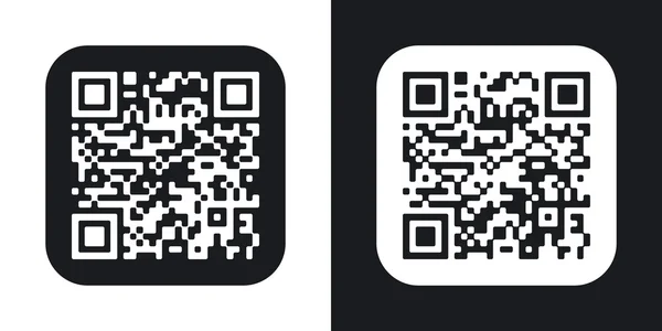 Ícones de código Qr . — Vetor de Stock