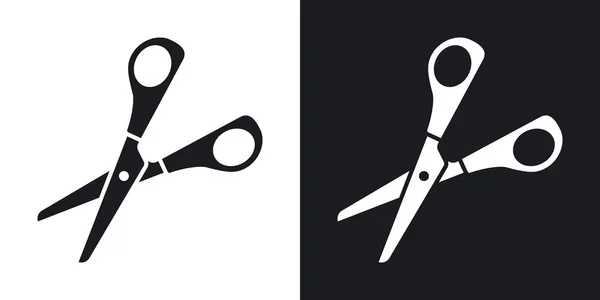 Pair of metal scissors icons. — Stock Vector