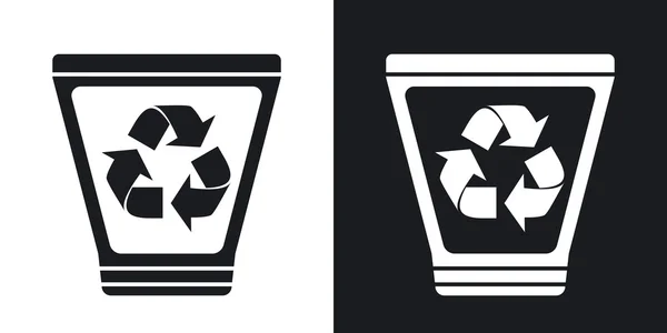 Mülleimer-Symbole recyceln. — Stockvektor