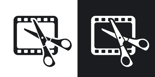 Video editing icons. Stock Vector