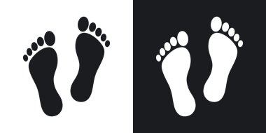 insan ayak izleri simgeler.