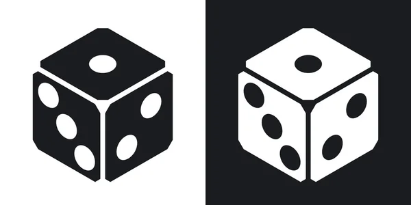 Dados cubo iconos — Vector de stock