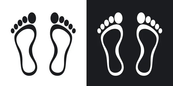 Human footprints icons — Stock Vector