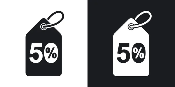 Price tags with 50% discount — Stock Vector