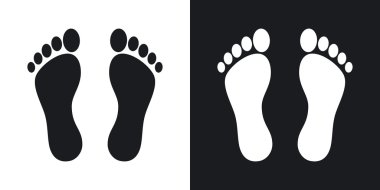 insan ayak izleri Icons set. 